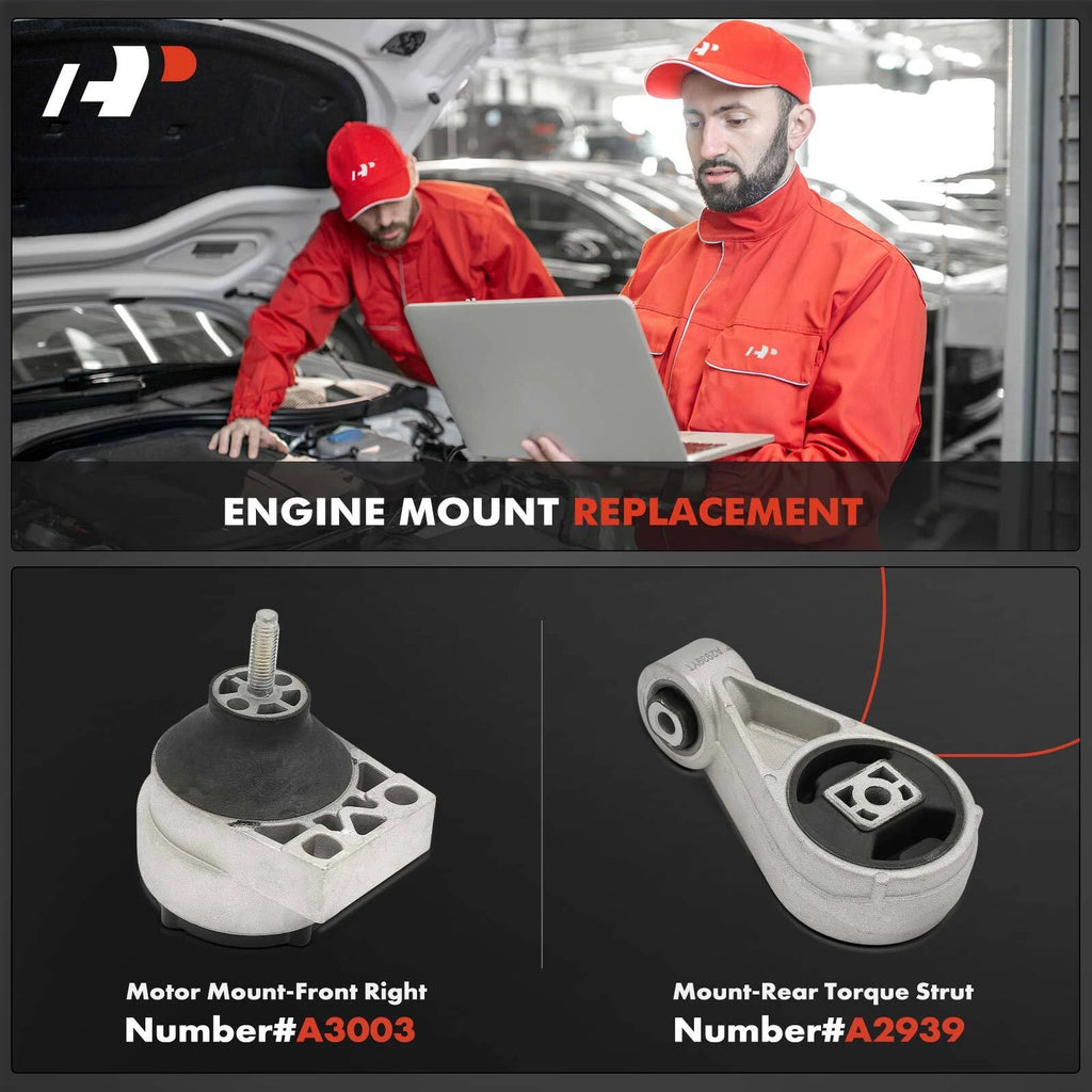 2X Engine Motor & Torque Strut Mount for Ford Focus (2000-2003)