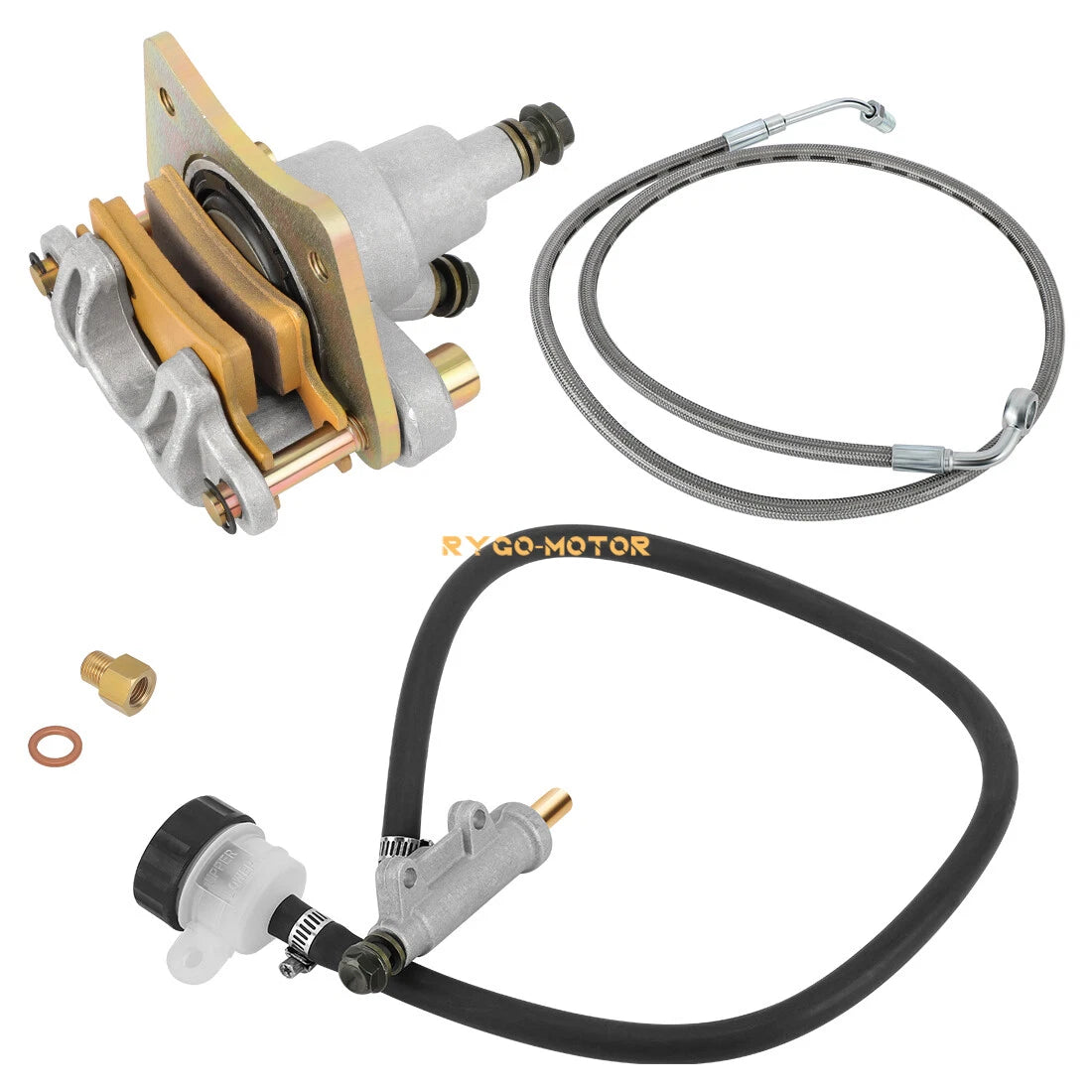 Rear Brake Caliper & Master Cylinder & Hose Line for Polaris Sportsman (2000–2007)