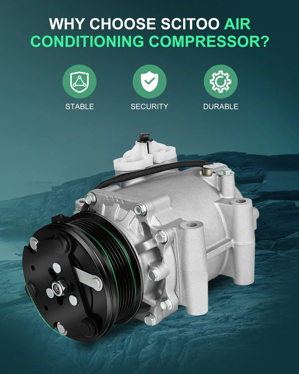 A/C Compressor and Clutch for Jaguar S-Type (2000–2008) CO 102530AC