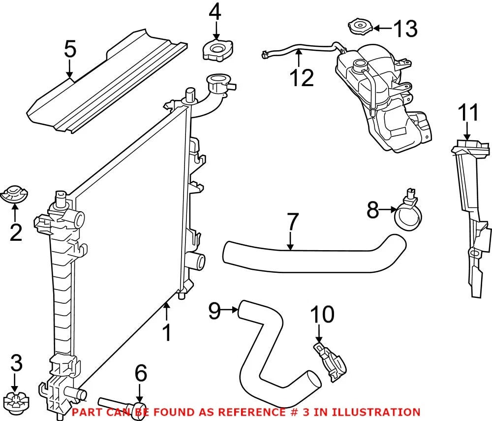 Lower Radiator Insulator Isolator for Dodge Durango, Jeep Grand Cherokee