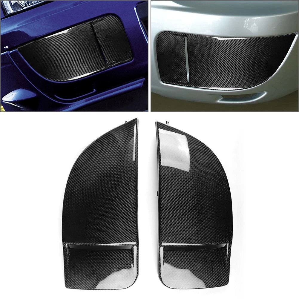 Carbon Fiber Fog Light Cover Caps for Subaru Impreza WRX STI (2004–2005)