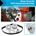 Gilmer Drive Kit with Powersteering Pulley for Holden 253 304 308 (1970–1980)