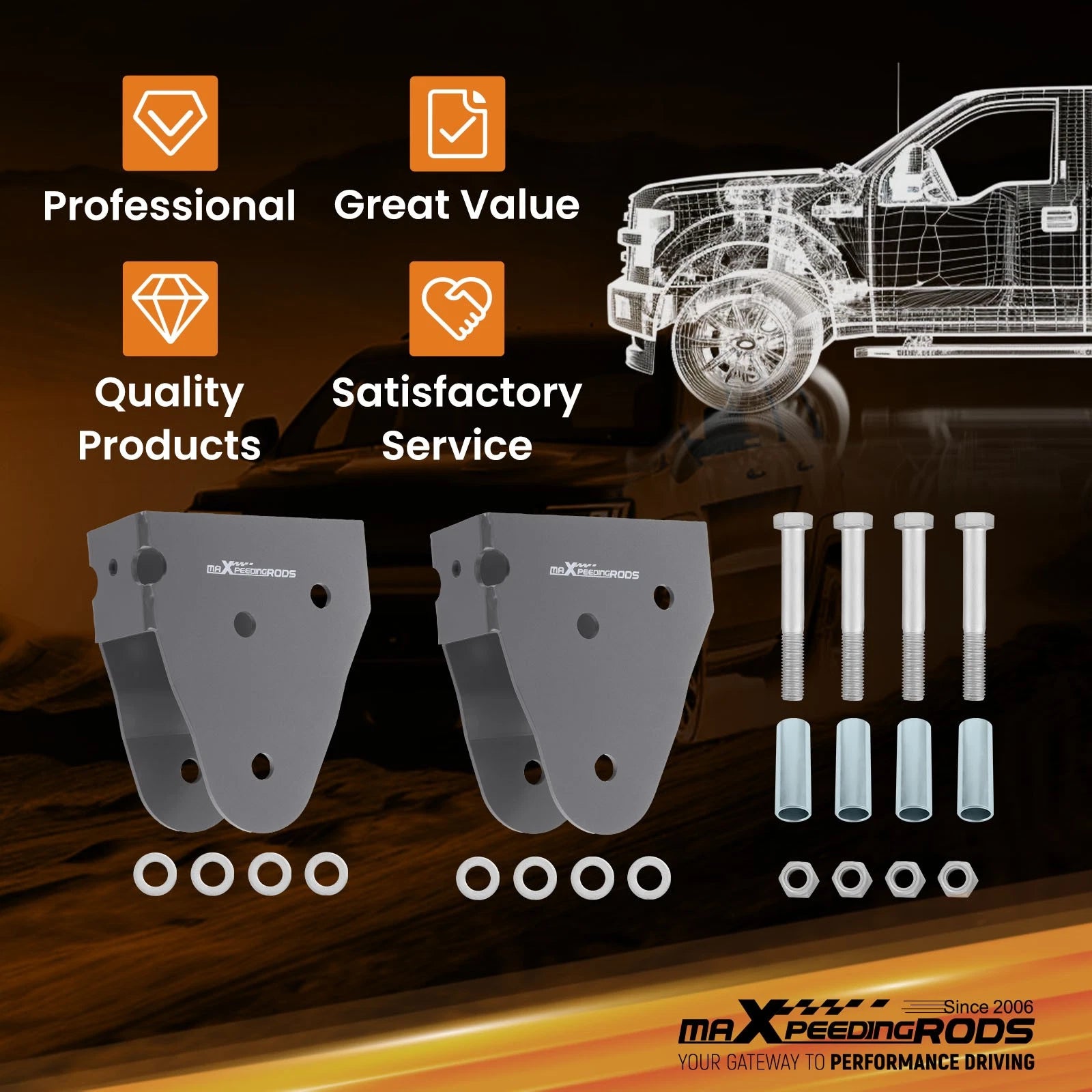 2"-4" Leveling Kit for Ford F250 F350 4WD (2011–2016)