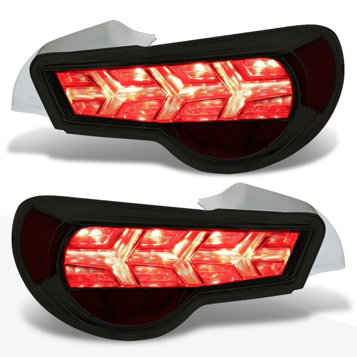 LED Chasing Arrow Tail Lights for Scion FRS (2013–2017) - Smoked Lens Chrome