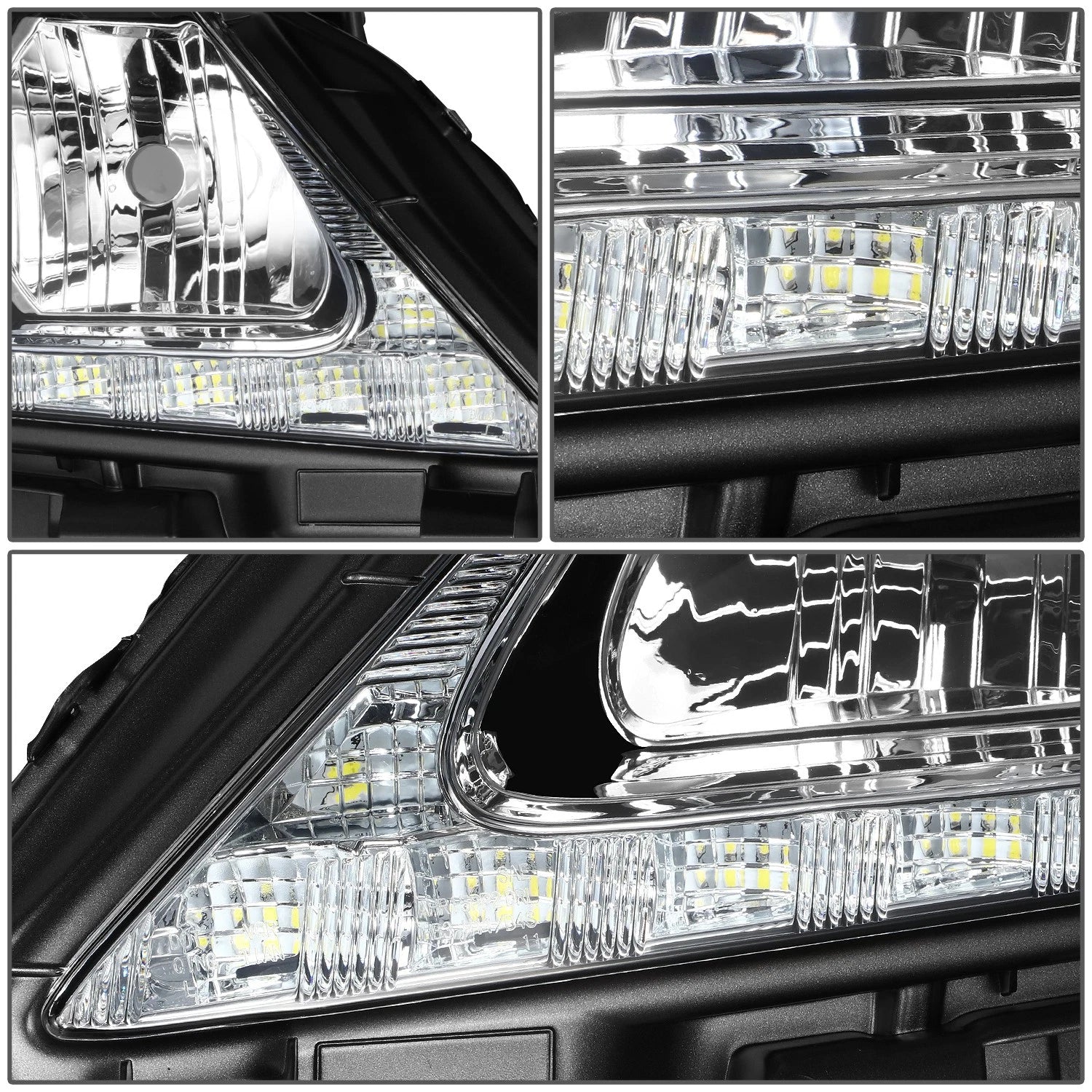 Chrome Housing Projector Headlight Lamp w/ LED DRL for Lexus ES300h/ES350 (2013–2015)