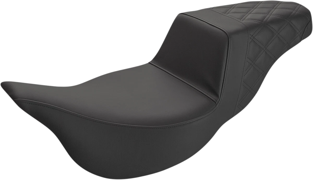 SADDLEMEN Step-Up Seat for FL (Extended Reach, Rear Lattice Stitch, Black)