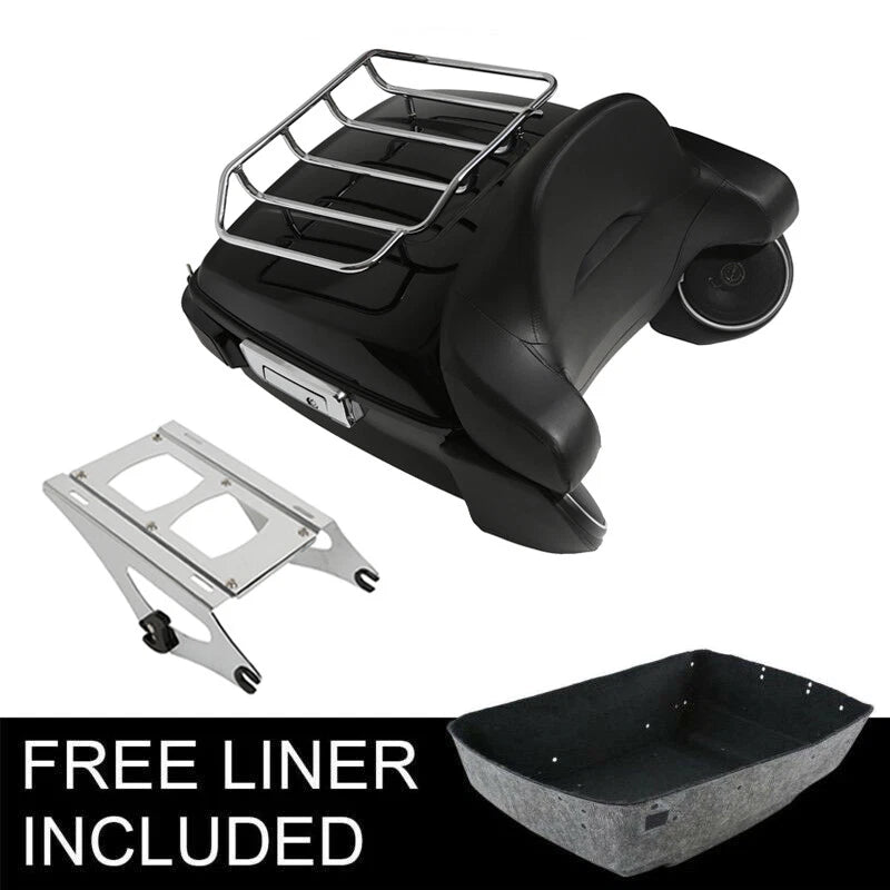 Trunk Backrest Rack Light Speakers Mount for Harley Touring CVO Glide (2014–2026)