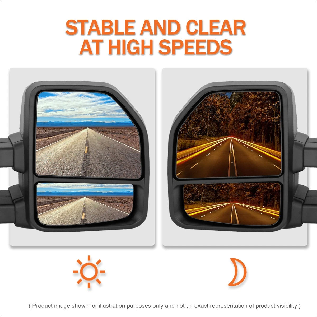Set of 2 Power Heated Black Side Towing Mirrors for Ford F150 (2015–2018) w/LED Smoked Lens
