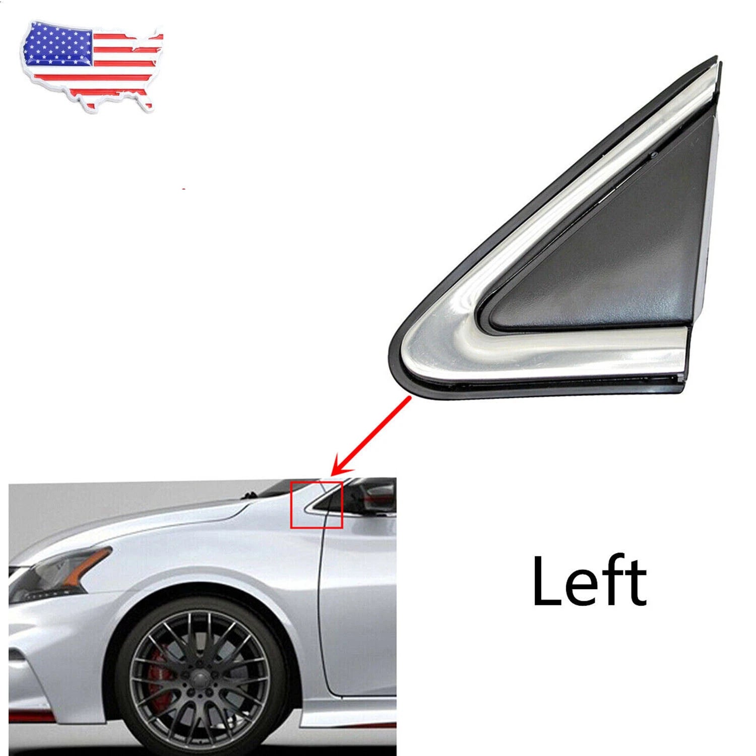 Front Left Fender Trim for Nissan Sentra (2013–2019) 96319-3SG0A
