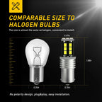 2X No Flash CANBUS 1156 LED Daytime Running Light Bulbs for Cars (12V)