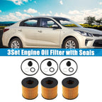 Set of 3 Engine Oil Filters 26350-2J000 for Hyundai Elantra 2.0L (2021–2022)