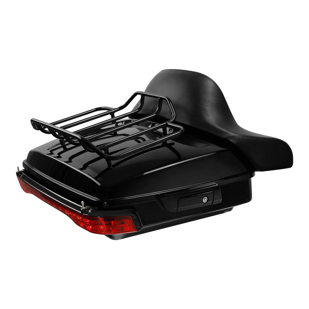 LED Tail Light for Harley Touring (2014–2023) - Black Chopped Trunk Backrest Pad