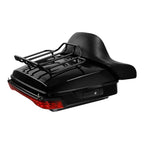 LED Tail Light for Harley Touring (2014–2023) - Black Chopped Trunk Backrest Pad