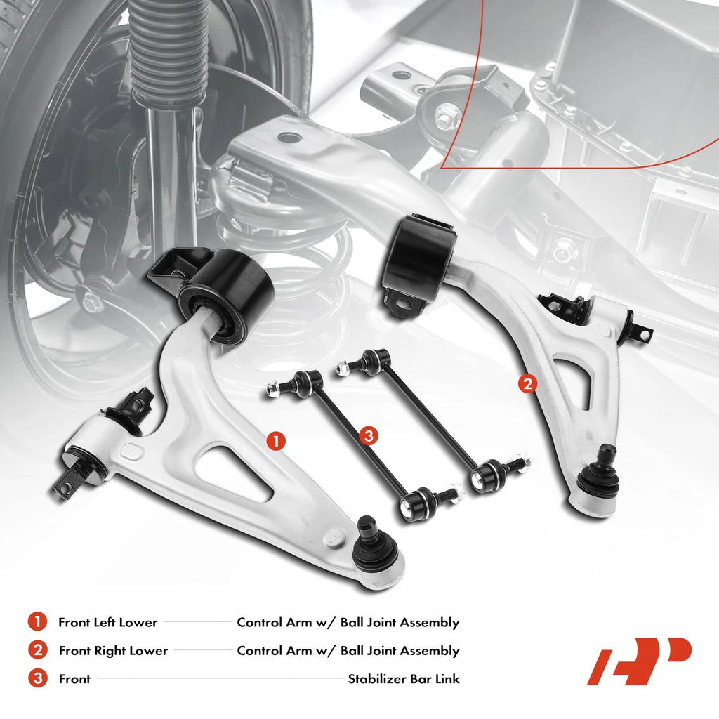 Set of 4 Front Lower Control Arms with Ball Joints for Mercury Ford