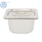 Set of 6 Steam Table Pan 1/6 4 Inch Deep Stainless Steel