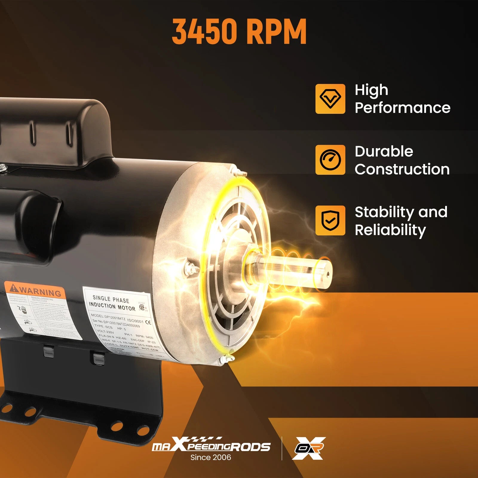Electric Compressor Motor for 184T Frame Size (3450 RPM)