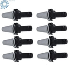 Set of 8 CAT40-ER16 Collet Chucks for Tool Holder (4" Gage Length)