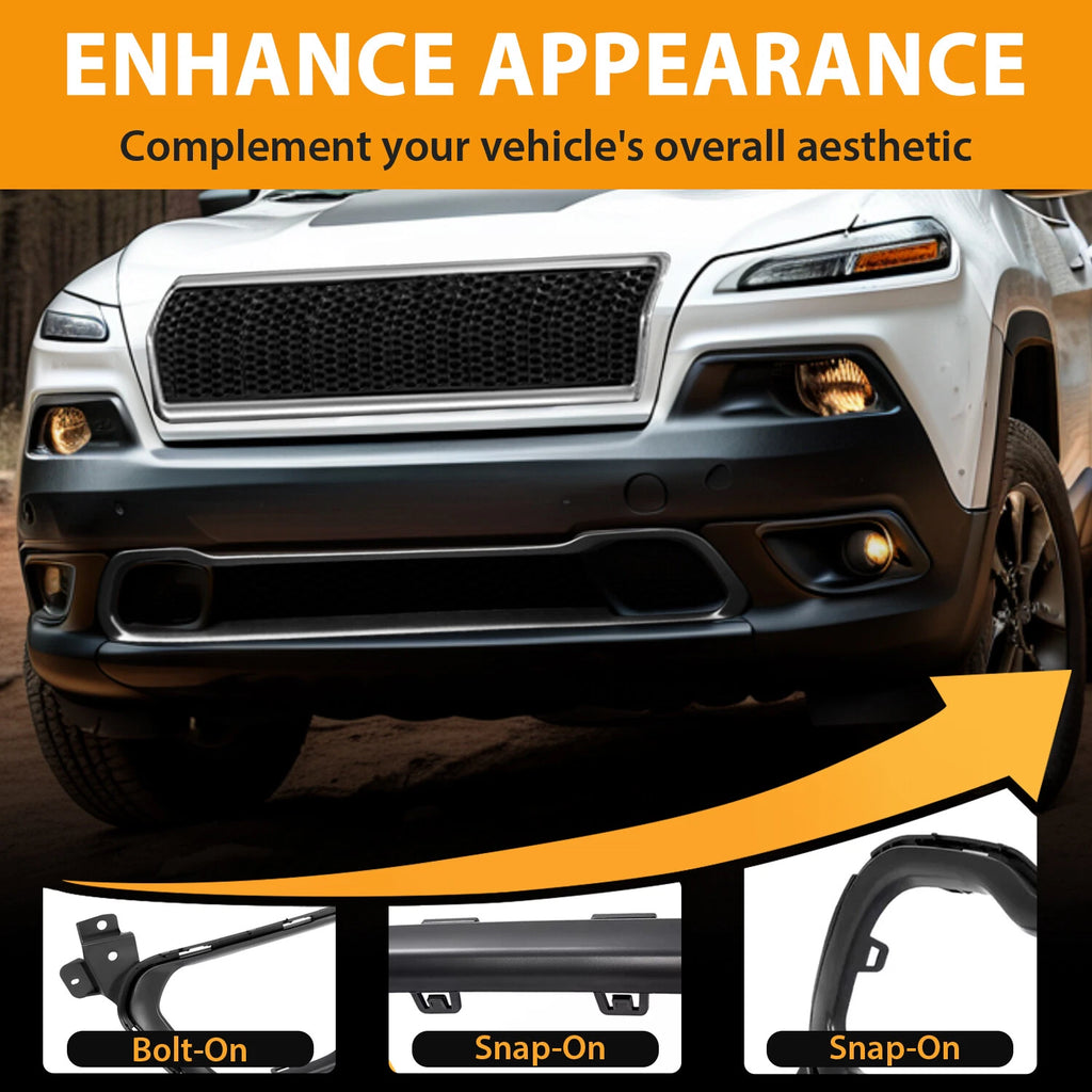 Front Bumper Grille Trim Molding for Jeep Cherokee (2014–2018)