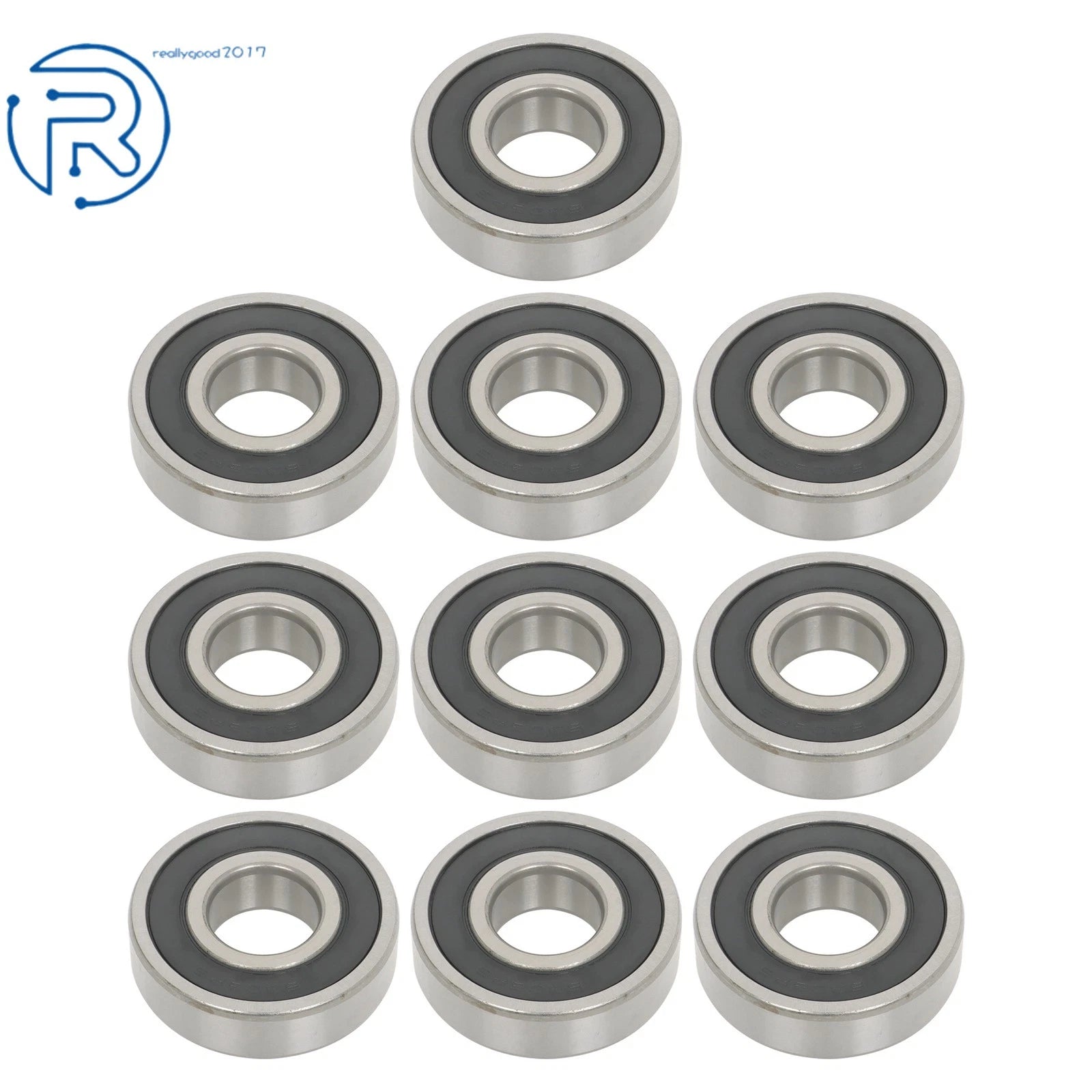 Set of 10 Ball Bearings for Various Models (25x62x17mm) Double Rubber Seals