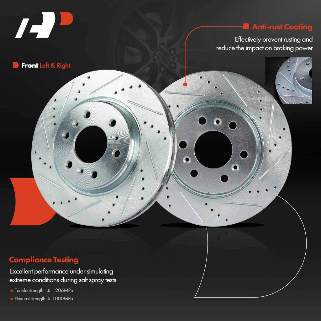Set of 6 Drilled Brake Rotors & Pads for Buick Chevrolet Uplander (2005–2008)