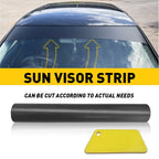 Front Windshield Banner Decal for Universal Matte Black Vinyl (US)
