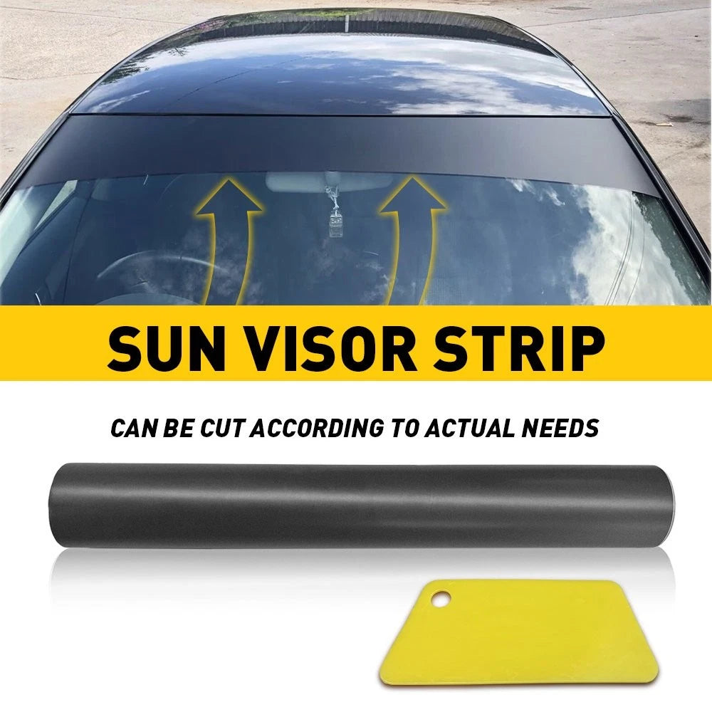 Front Windshield Banner Decal for Universal Matte Black Vinyl (US)