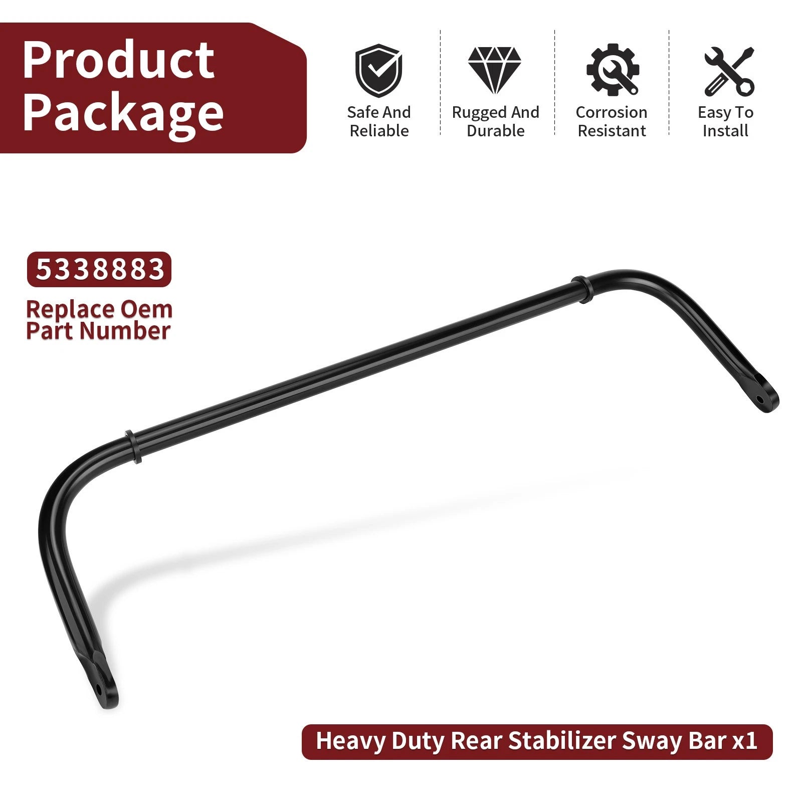 Rear Stabilizer Sway Bar 5338883 for Polaris RZR XP 1000 (2023–2024)