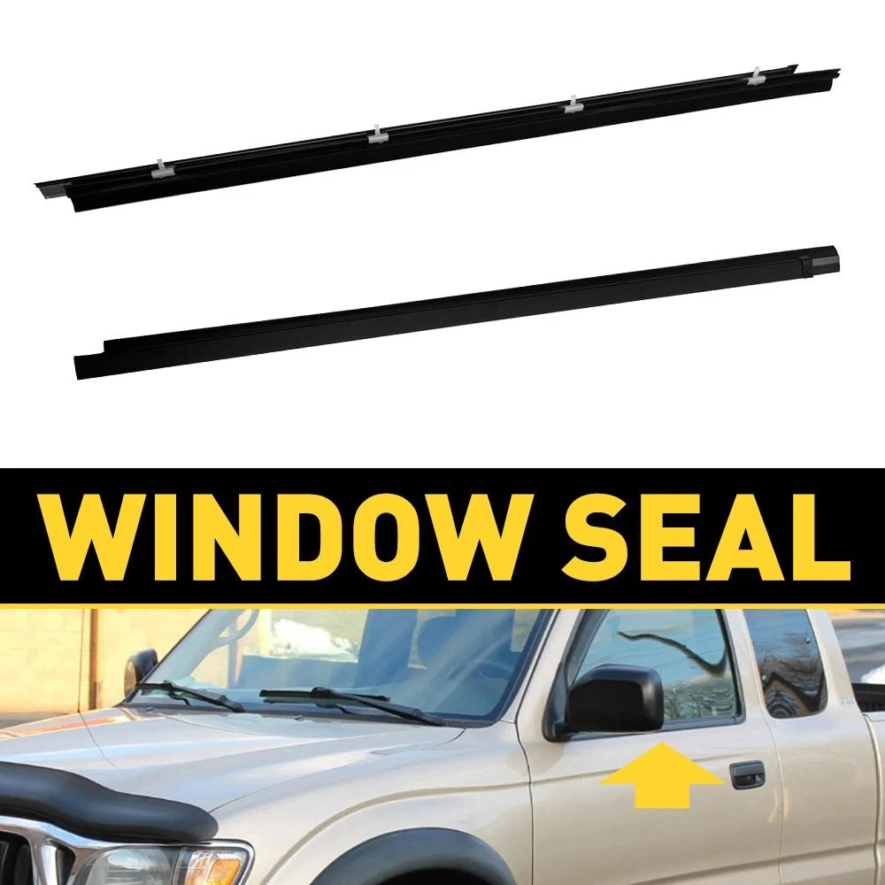 2X Front Door Weatherstrip Window Moulding Trim Seal for Toyota Tacoma (1995–2004)