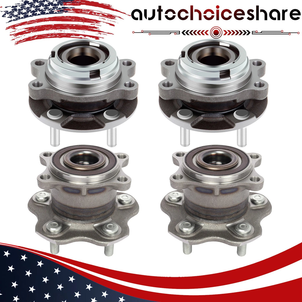 Set of 4 Wheel Hub Bearing Assemblies for Nissan Altima 2008–2012