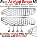 Hood Insert Screens & Hardware for Pontiac Firebird Trans Am WS6 (1998–2002)