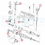 Seal Kit for Johnson Evinrude 85hp Lower Gearcase (18-2691)