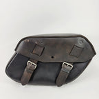 Right Side Skull Leather Saddlebag for Harley Dyna (2002–2017)