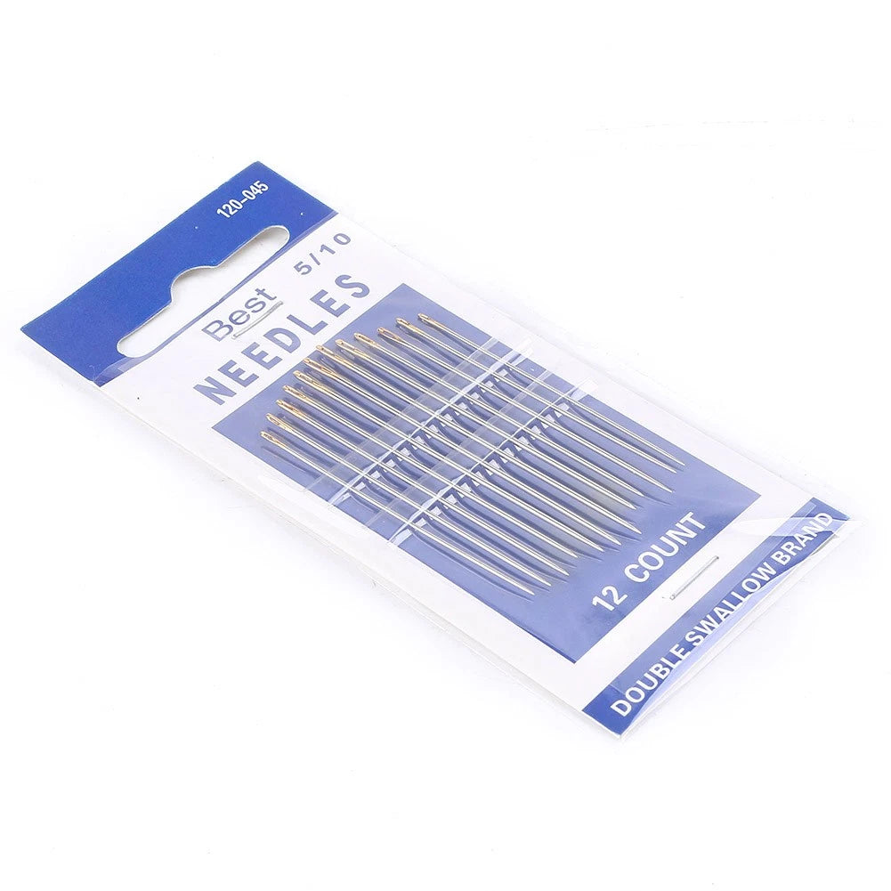 Set of 12 Steel Stitching Needles for Canvas Leather Craft