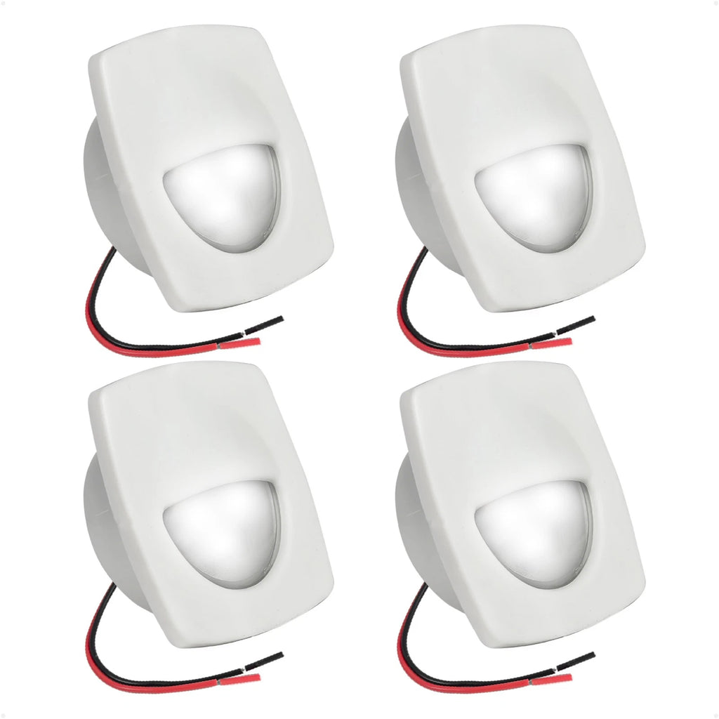 2X 2-1/4-Inch Square Companion Light for - Cool White LED, Black Housing