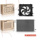 2X AC Condenser & Cooling Fan Assembly Kit for Ford Mustang (2005–2009)