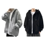 Set of 4 Hoodies for Men - Polyester Spandex Blend, Oversized Harajuku Style