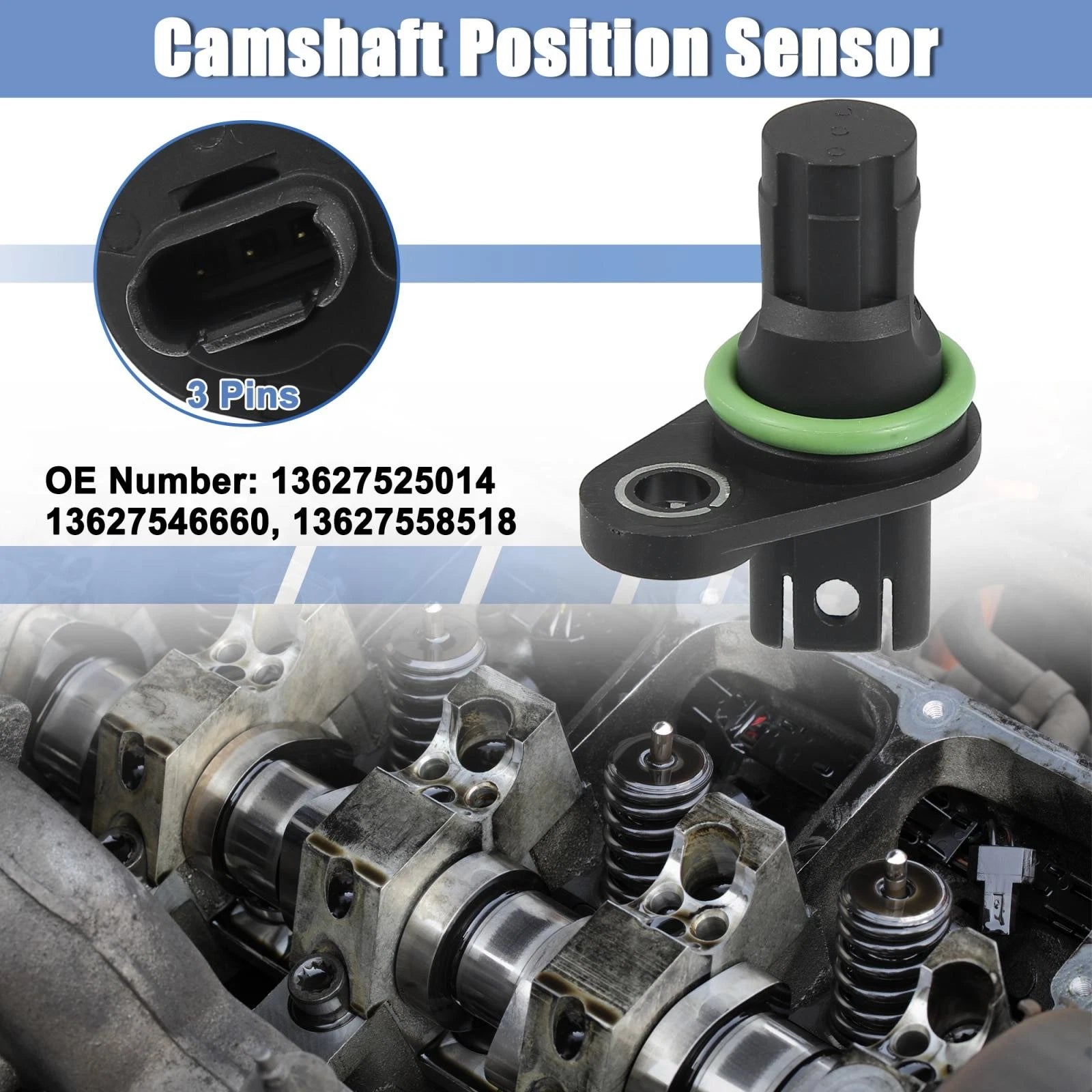2X Camshaft Crankshaft Position Sensor for BMW 1 Series M (2007–2013) 13627525014