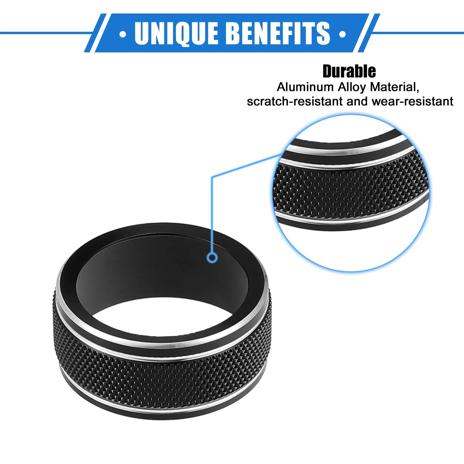 2X AC Climate Control Knob Rings for Toyota Camry (2021–2023) Black