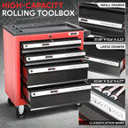 4-Drawer Rolling Tool Cart for Universal Use