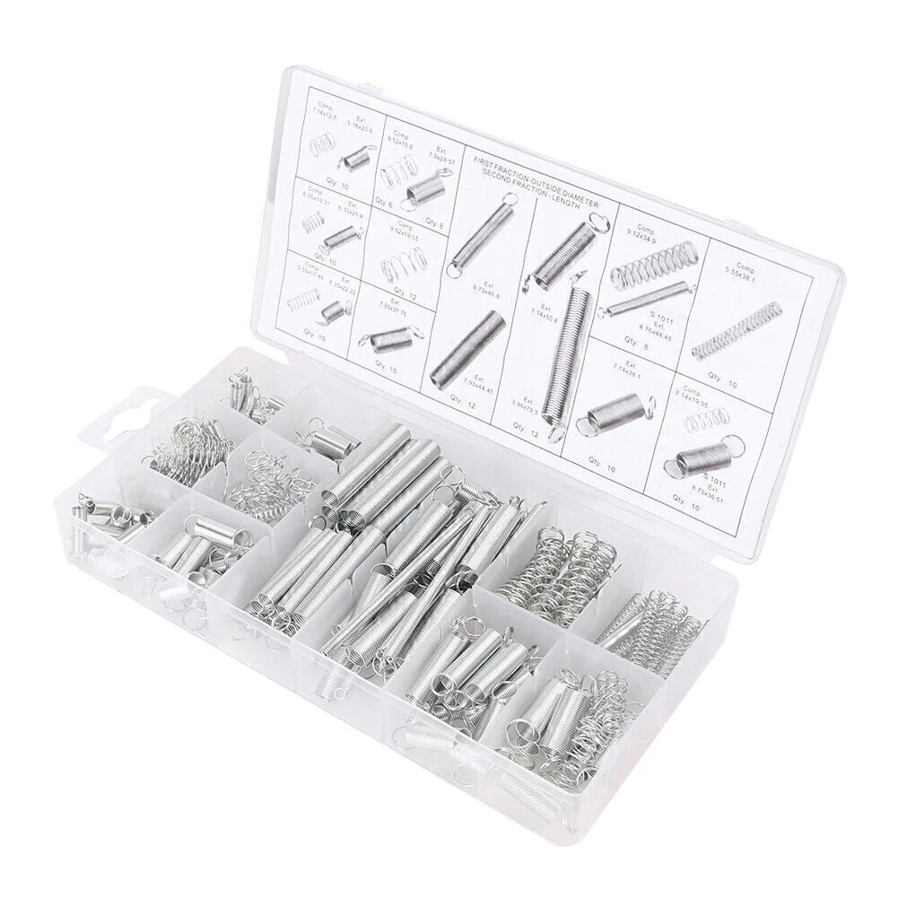 Set of 200 Small Metal Loose Steel Coil Springs Assortment Kit