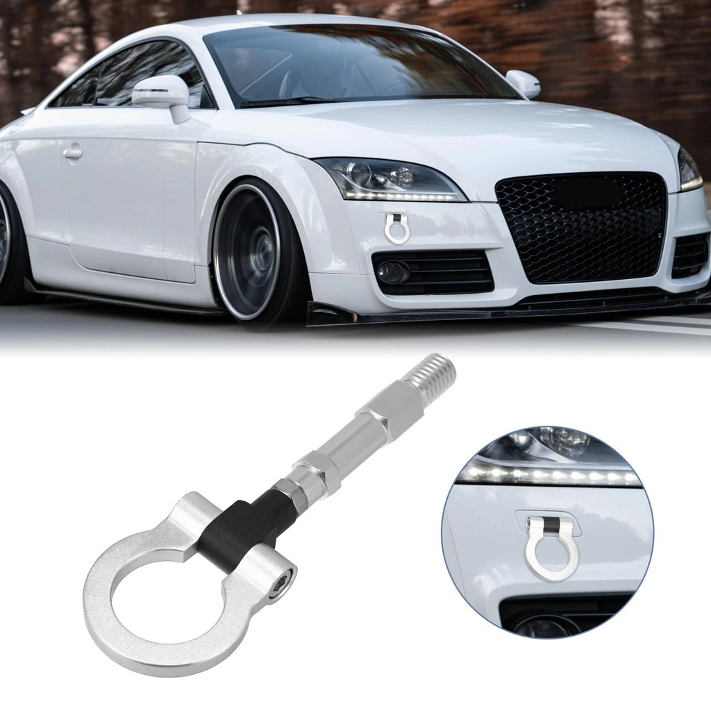 Tow Hook Screw Set for Audi A5 S5 RS5 (2010–2017) - Silver Tone Round