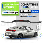 Rear Bumper Diffuser with LED Light for Hyundai Elantra (2021-2023)