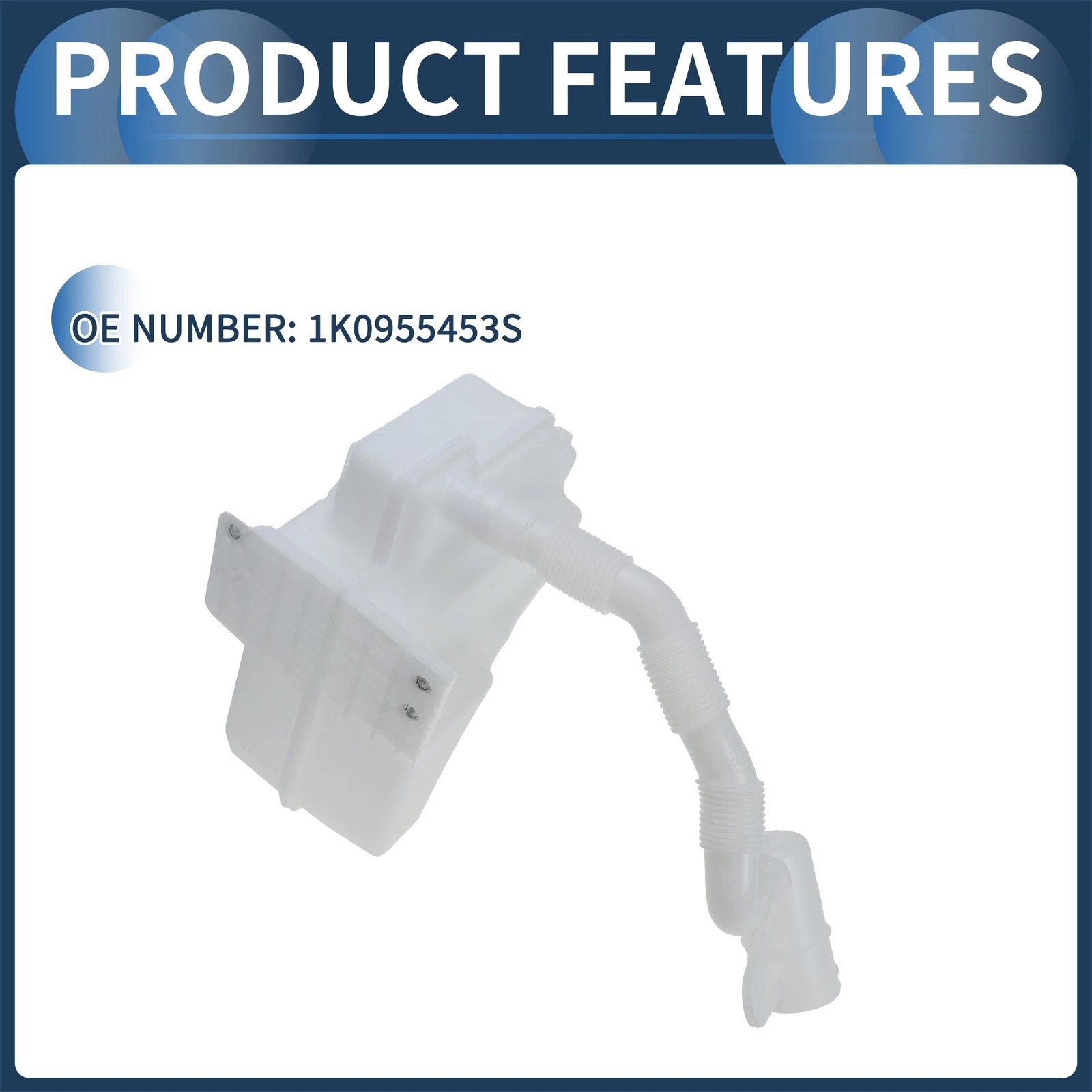 Windshield Washer Reservoir No.1K0955453S for Volkswagen Jetta (2005–2010)