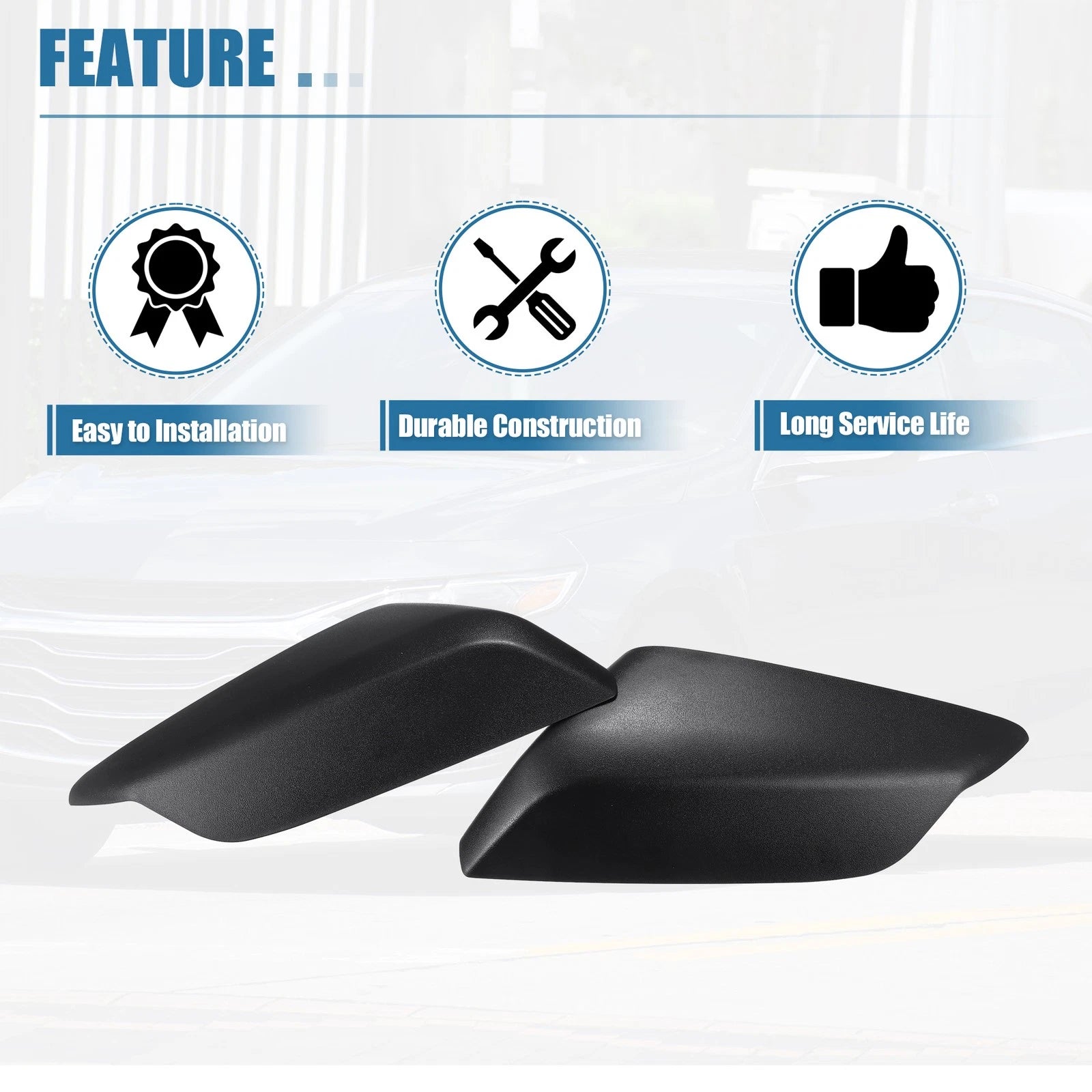 1 Pair Rear Mirror Cover for Chevrolet Malibu (2016–2021) No. 84026841/84026842