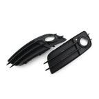 Black Front Bumper Fog Light Grille Covers for Audi A4 B8 S4 (2008-2012)