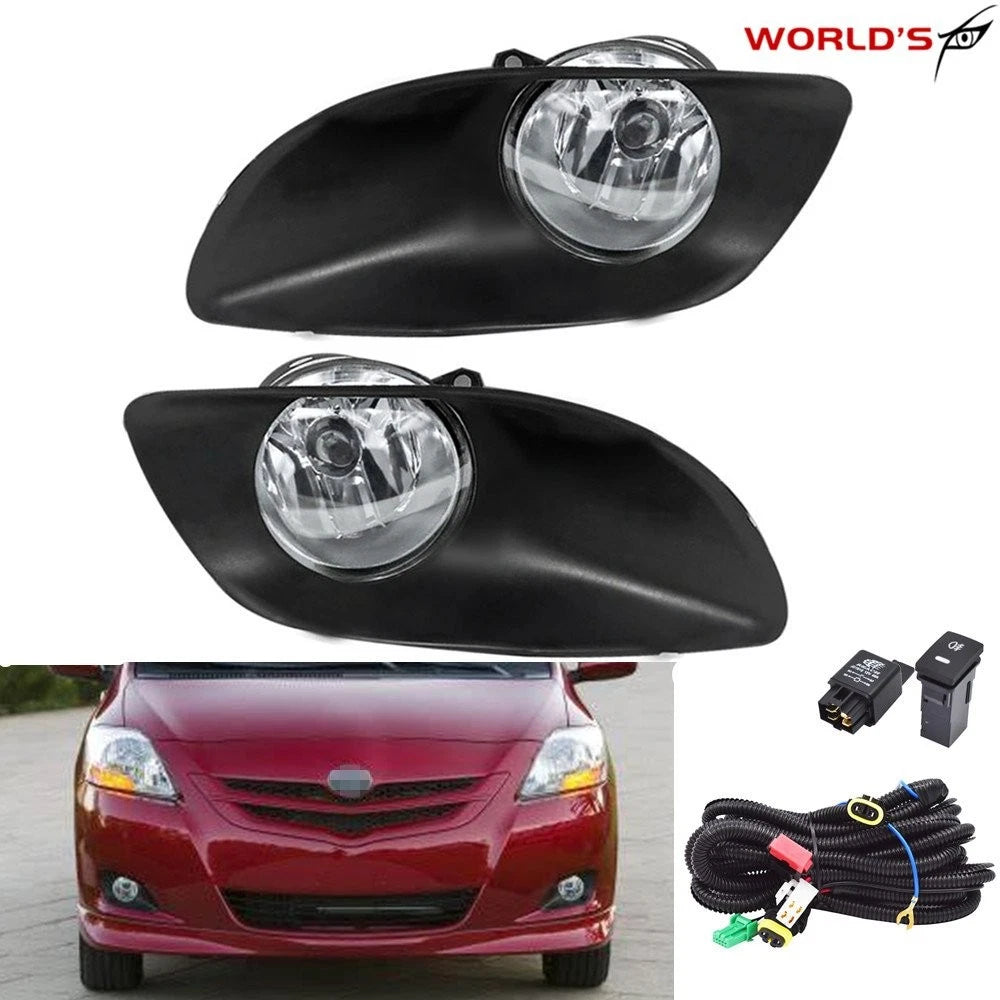 Set of 2 Clear Lens Fog Lights for Toyota Yaris (2006–2011)