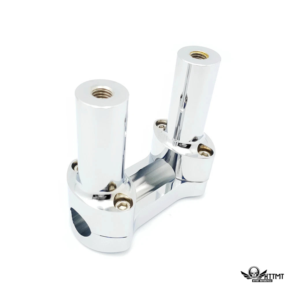1" Handlebar Riser/Top Clamp Kit for Harley (Fits 4" Tall) - HTTMT
