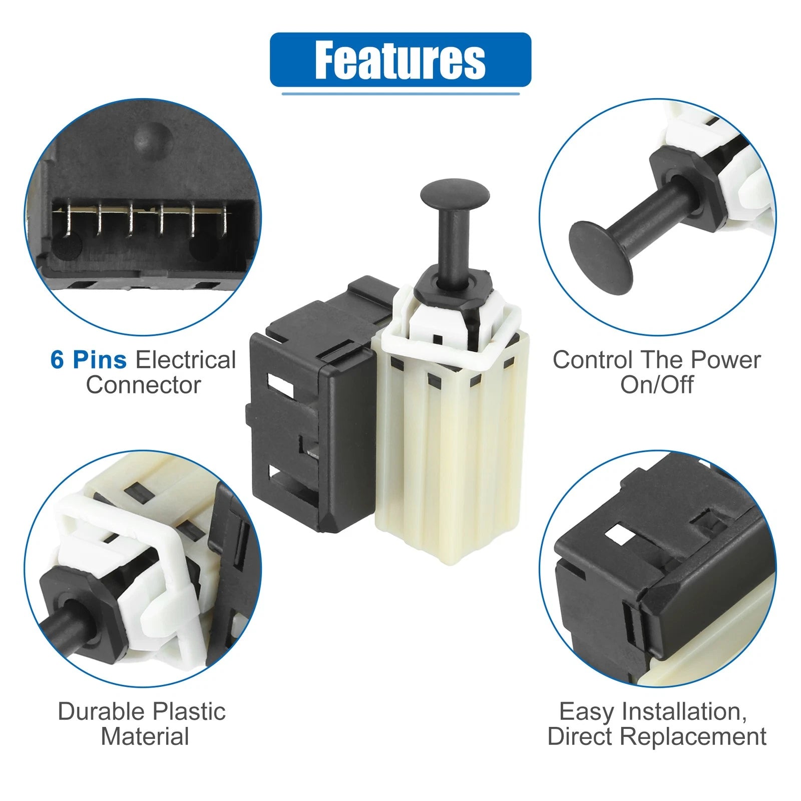 Stop Lamp Switch for Dodge Avenger (2013–2014) No. 56054001AD