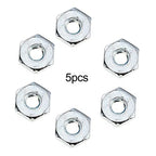 5 pcs Steel Nuts for M8 Chainsaw Guide Bar (19mm Hex Width)
