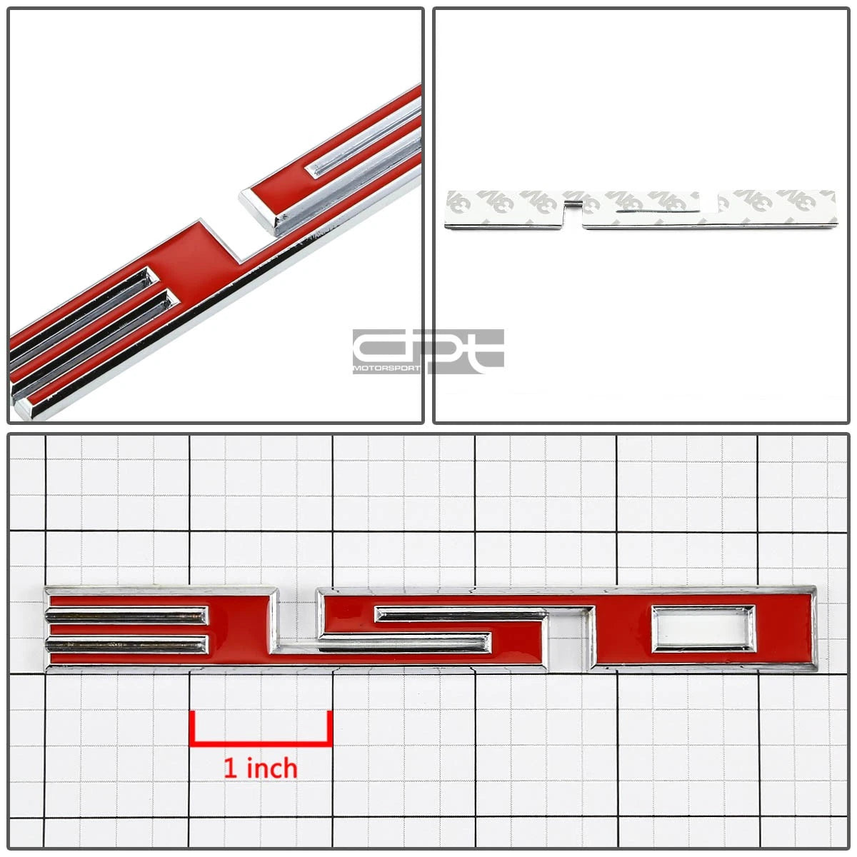 Chrome/Red Emblem Badge for SBC 350 (5.7)